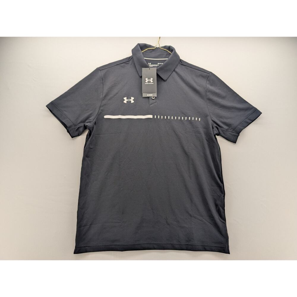 NWT Under Armour Men's UA Title Polo Shirt in Black size Small